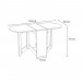 Τραπέζι μελαμίνης Winslet Megapap επεκτεινόμενο χρώμα λευκό 34(63+63)x80x76εκ.