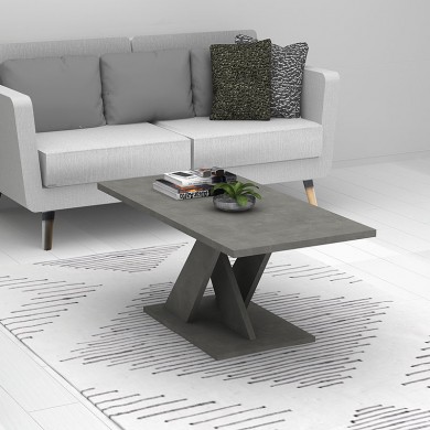 Marcello Megapap melamine coffee table in anthracite color 110x55x47cm.