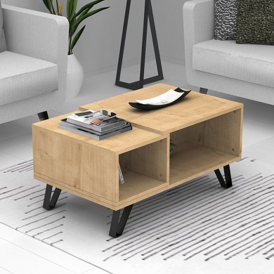 Don Megapap melamine coffee table in sonoma color 90x55x44cm.