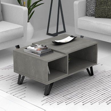 Don Megapap melamine coffee table in anthracite color 90x55x44cm.