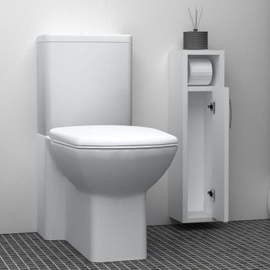 Murray Megapap melamine bathroom column in white color 16x14x70cm.