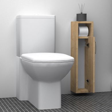 Murray Megapap melamine bathroom column in oak color 16x14x70cm.