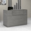 Γραφείο reception Lemmon Megapap χρώμα γκρι σκυροδέματος 160x70x110εκ.