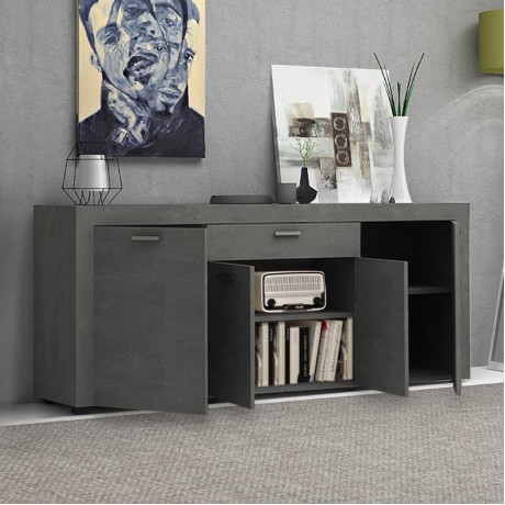 Joseph Megapap melamine buffet in anthracite color 177x40x76cm.