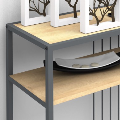 Kary Megapap metallic - melamine console in oak color 120x33x90cm.