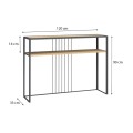 Κονσόλα Kary Megapap χρώμα oak 120x33x90εκ.