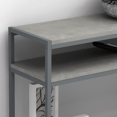 New Smart Megapap metallic - melamine console in concrete grey color 120x33x90cm.