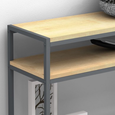 New Smart Megapap metallic - melamine console in oak color 120x33x90cm.