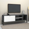 Έπιπλο τηλεόρασης Hedda Megapap χρώμα γκρι - λευκό 160x35x50εκ.