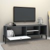 Έπιπλο τηλεόρασης Hedda Megapap χρώμα γκρι - λευκό 160x35x50εκ.