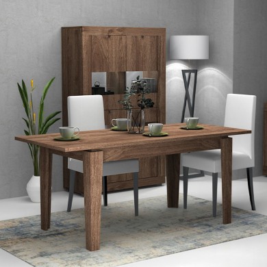 Τραπέζι Helmut Megapap επεκτεινόμενο χρώμα καρυδί 160/200x90x76εκ.