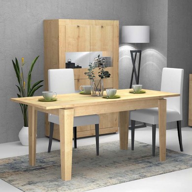 Helmut Megapap melamine expanding table in oak color 160/200x90x76cm.