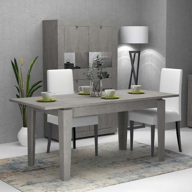 Helmut Megapap melamine expanding table in retro grey color 160/200x90x76cm.