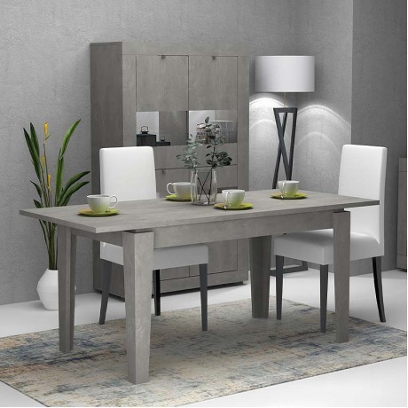 Helmut Megapap melamine expanding table in retro grey color 160/200x90x76cm.