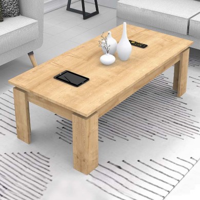 Seda Megapap melamine coffee table in oak color 110x60x41cm.