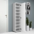Visla Megapap single-door wardrobe - shoe rack of 20 pairs with mirror in white 45x36x187cm.