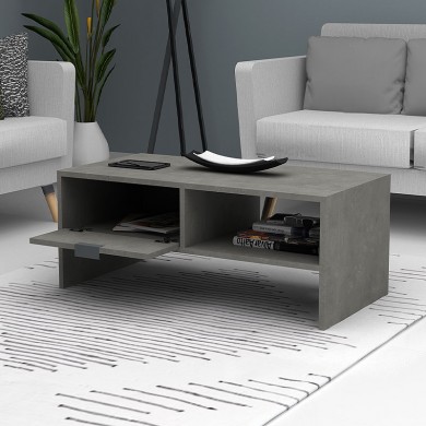 Galaxy Megapap melamine coffee table in beton grey color 100x50x42cm.