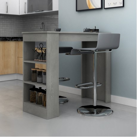 Deep Megapap melamine bar table color concrete grey 120x50x100cm.