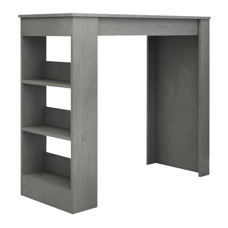 Deep Megapap melamine bar table color concrete grey 120x50x100cm.