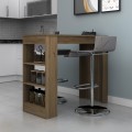 Deep Megapap melamine bar table color walnut 120x50x100cm.