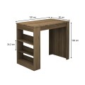 Deep Megapap melamine bar table color walnut 120x50x100cm.