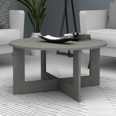 Kati Megapap melamine coffee table in concrete grey color Ø80x42cm.