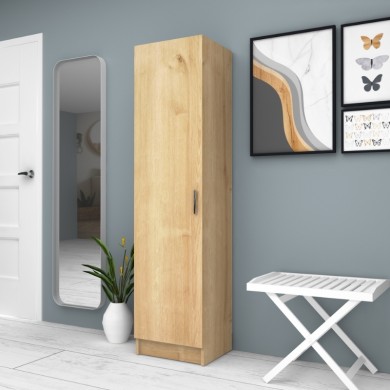 Petro Megapap melamine single-door wardrobe - shoe rack in oak color 45x38x180cm.