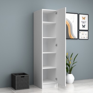 Ricardo Megapap melamine wardrobe in white color 40x51,8x181cm.