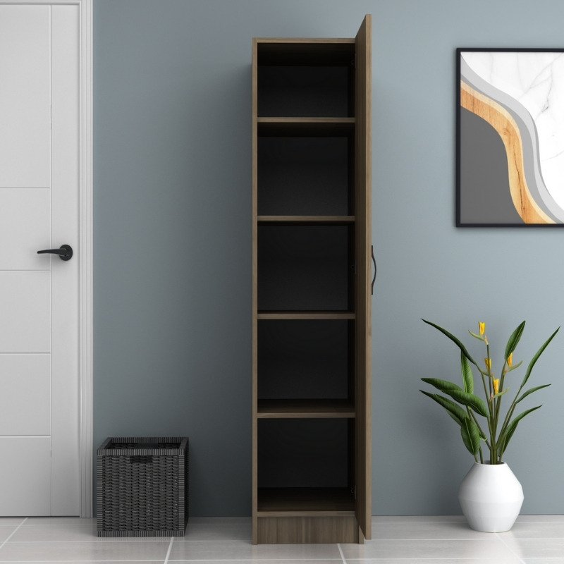 Ricardo Megapap melamine wardrobe in walnut color 40x51,8x181cm.