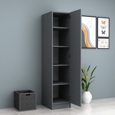 Ricardo Megapap melamine wardrobe in anthracite color 40x51,8x181cm.
