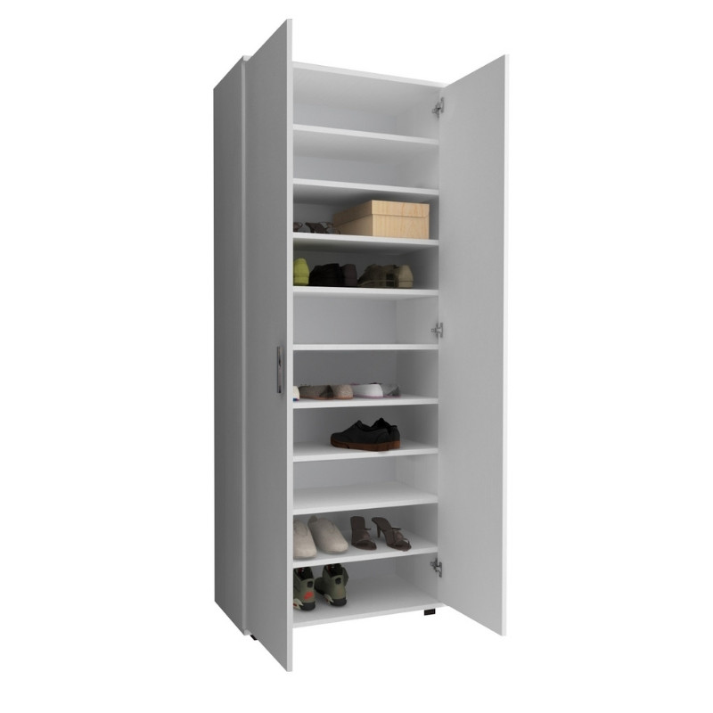Eric Megapap melamine wardrobe - shoe rack white color 76x36x187cm.