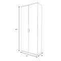 Eric Megapap melamine wardrobe - shoe rack white color 76x36x187cm.