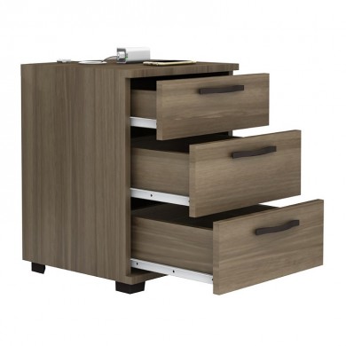 Roco Megapap melamine night stand in walnut color 40x39x57cm.