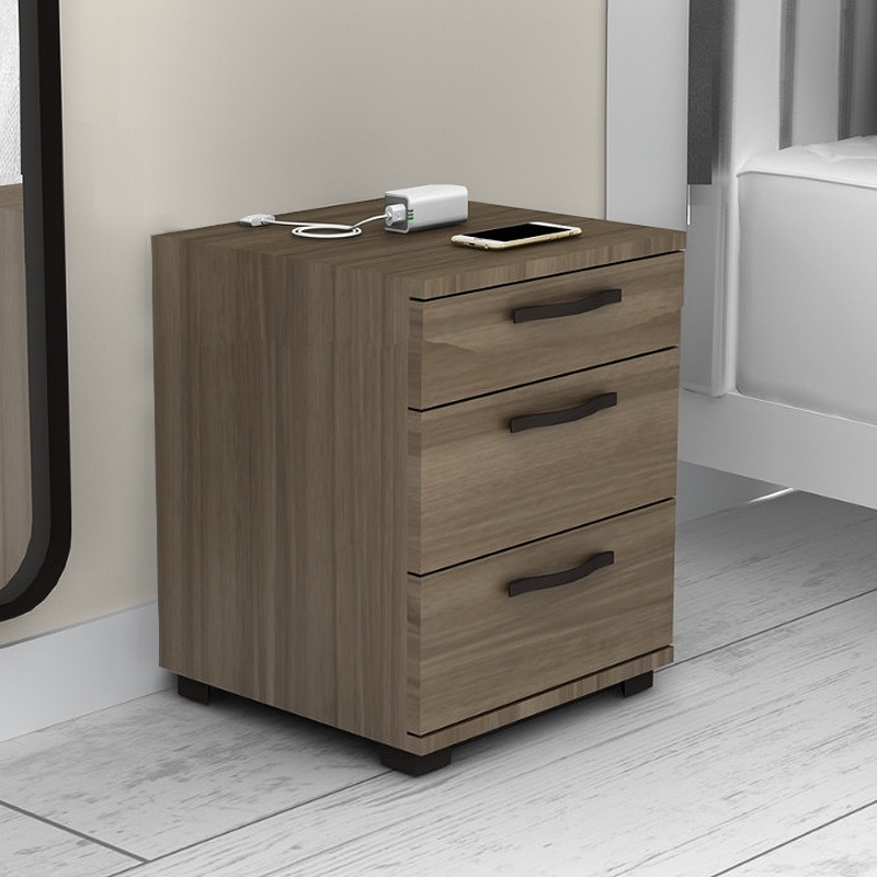 Roco Megapap melamine night stand in walnut color 40x39x57cm.