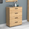 Velika Megapap melamine dresser in oak color 73x44x96cm.