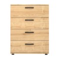 Velika Megapap melamine dresser in oak color 73x44x96cm.