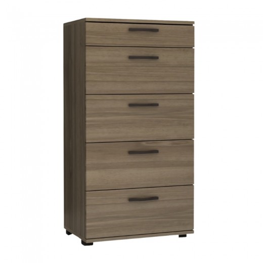 Συρταριέρα Helia Megapap χρώμα καρυδί 60x44x108εκ.