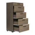 Helia Megapap melamine dresser in walnut color 60x44x108cm.
