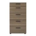 Helia Megapap melamine dresser in walnut color 60x44x108cm.