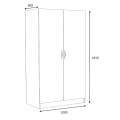 Victoria Megapap two doors melamine wardrobe in oak color 100x60x181cm.