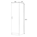 Victoria Megapap melamine wardrobe in walnut color 50x60x181cm.