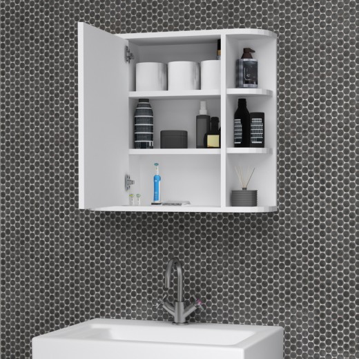 Καθρέπτης μπάνιου Diro Μegapap χρώμα λευκό 65x17,5x60εκ.