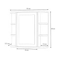 Diro Megapap melamine bathroom mirror in white color 65x17.5x60cm.