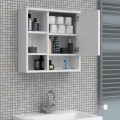 Demo Megapap melamine bathroom mirror in white color 60x17.5x60cm.