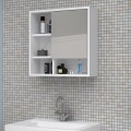 Demo Megapap melamine bathroom mirror in white color 60x17.5x60cm.