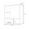 Καθρέπτης μπάνιου Demo Μegapap χρώμα λευκό 60x17,5x60εκ.