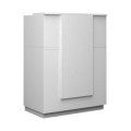 Gemini Megapap melamine reception desk in white color 90x50x110cm.