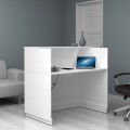 Γραφείο υποδοχής - reception Gemini Megapap χρώμα λευκό 120x70x110εκ.
