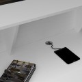 Γραφείο υποδοχής - reception Gemini Megapap χρώμα λευκό 120x70x110εκ.