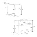 Gemini Megapap melamine reception desk in white color 150x70x110cm.